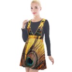 Art Paint Landscape Mountain Plunge Pinafore Velour Dress