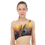 Art Paint Landscape Mountain Spliced Up Bikini Top 