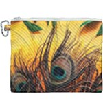 Oceans Stunning Painting Sunset Scenery Wave Paradise Beache Mountains Canvas Cosmetic Bag (XXXL)