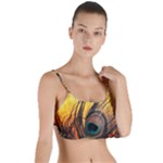 Oceans Stunning Painting Sunset Scenery Wave Paradise Beache Mountains Layered Top Bikini Top 