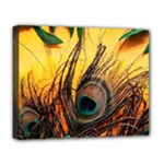 Sunset Illustration Water Night Sun Landscape Grass Clouds Painting Digital Art Drawing Deluxe Canvas 20  x 16  (Stretched)
