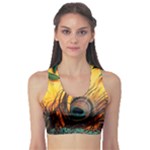 City Lights Sky Landmark Painting Fitness Sports Bra