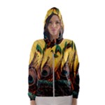 City Lights Sky Landmark Painting Women s Hooded Windbreaker