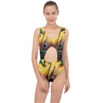 Forest Owl Art Snow Winter Center Cut Out Swimsuit