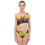 Forest Owl Art Snow Winter Spliced Up Two Piece Swimsuit