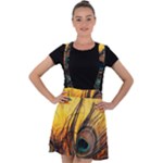 Asian Retro Vintage Art Korea China Japan Velvet Suspender Skater Skirt