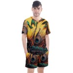 Forest Trees Snow Landscape Art Men s Mesh T-Shirt and Shorts Set