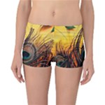 Peacock Feather Native Reversible Boyleg Bikini Bottoms