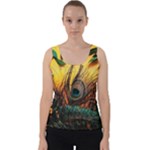 Peacock Feather Native Velvet Tank Top