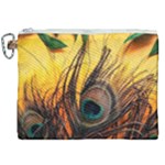 Peacock Feather Native Canvas Cosmetic Bag (XXL)