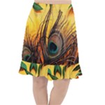 Peacock Feather Native Fishtail Chiffon Skirt