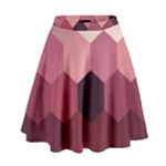 Hexagon Valentine Valentines High Waist Skirt