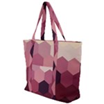 Hexagon Valentine Valentines Zip Up Canvas Bag