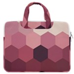 Hexagon Valentine Valentines MacBook Pro 13  Double Pocket Laptop Bag