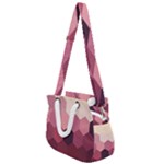 Pink Roses Flowers Love Nature Rope Handles Shoulder Strap Bag