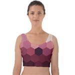 Love Amour Butterfly Colors Flowers Text Velvet Crop Top