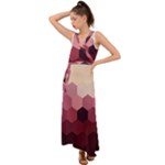 Love Amour Butterfly Colors Flowers Text V-Neck Chiffon Maxi Dress