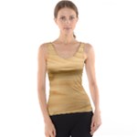 Light Wooden Texture, Wooden Light Brown Background Women s Basic Tank Top