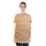 Light Wooden Texture, Wooden Light Brown Background Skirt Hem Sports Top