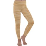 Light Wooden Texture, Wooden Light Brown Background Kids  Lightweight Velour Classic Yoga Leggings