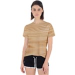 Light Wooden Texture, Wooden Light Brown Background Open Back Sport T-Shirt