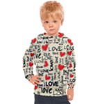 Love Abstract Background Love Textures Kids  Hooded Pullover