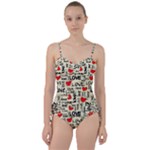 Love Abstract Background Love Textures Sweetheart Tankini Set