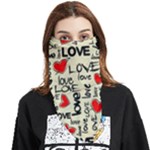Love Abstract Background Love Textures Face Covering Bandana (Triangle)