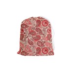 Paisley Red Ornament Texture Drawstring Pouch (Medium)