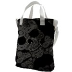 Paisley Skull, Abstract Art Canvas Messenger Bag
