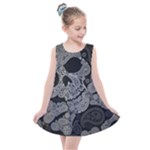 Paisley Skull, Abstract Art Kids  Summer Dress