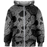 Paisley Skull, Abstract Art Kids  Zipper Hoodie Without Drawstring