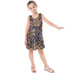 Paisley Texture, Floral Ornament Texture Kids  Sleeveless Dress
