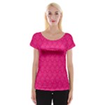 Pink Pattern, Abstract, Background, Bright Cap Sleeve Top