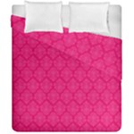 Pink Pattern, Abstract, Background, Bright Duvet Cover Double Side (California King Size)