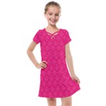 Pink Pattern, Abstract, Background, Bright Kids  Cross Web Dress