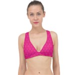 Pink Pattern, Abstract, Background, Bright Classic Banded Bikini Top