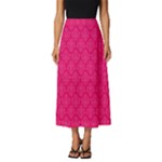 Pink Pattern, Abstract, Background, Bright Classic Midi Chiffon Skirt