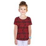 Red Floral Pattern Floral Greek Ornaments Kids  One Piece T-Shirt