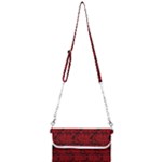 Red Floral Pattern Floral Greek Ornaments Mini Crossbody Handbag