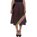 Flower Patterns Pattern Beige Green Perfect Length Midi Skirt