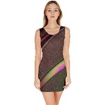 Circle Colorful Shine Line Pattern Geometric Bodycon Dress