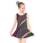 Circle Colorful Shine Line Pattern Geometric Kids  Skater Dress Swimsuit