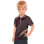 Circle Colorful Shine Line Pattern Geometric Kids  Polo T-Shirt