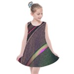 Pattern Texture Leaves Kids  Summer Dress