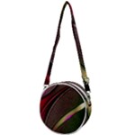 Pattern Texture Leaves Crossbody Circle Bag