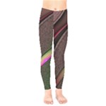 Texture Abstract Curve  Pattern Red Kids  Leggings
