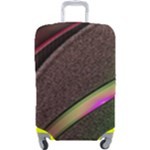Texture Abstract Curve  Pattern Red Luggage Cover (Large)