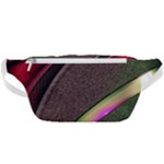 Texture Abstract Curve  Pattern Red Waist Bag 