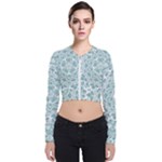 Round Ornament Texture Long Sleeve Zip Up Bomber Jacket